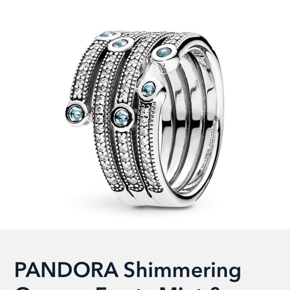 PANDORA Shimmering Ocean ring NEW